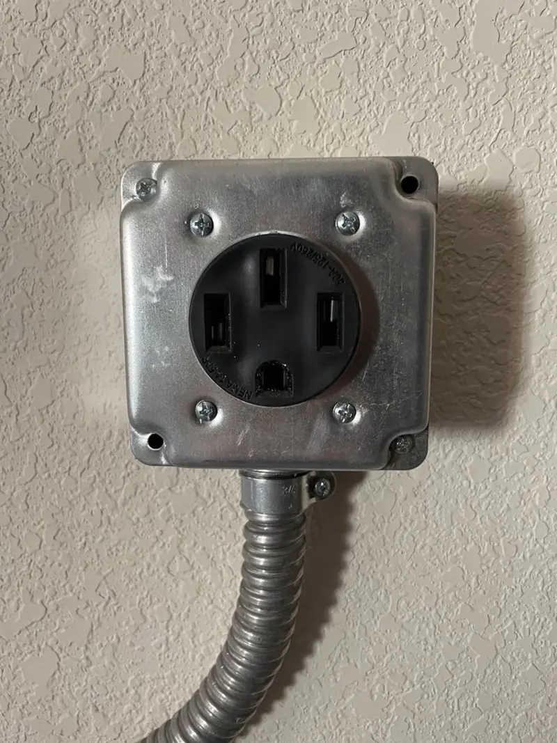 NEMA 14-50 outlet installed for Smart Home Electrical in Thornton